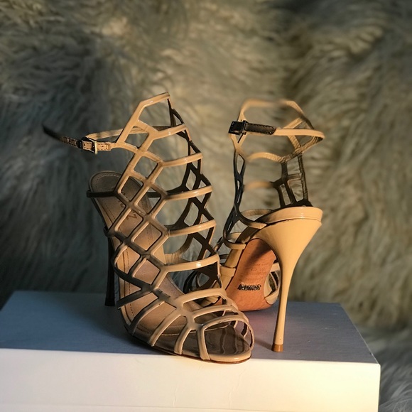 High heel Nude Cage Sandal - Picture 2 of 4